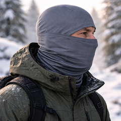 Gray Thermal Balaclava Mask – Breathable Stretch Face Mask