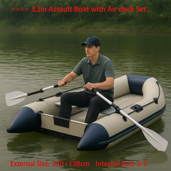 Inflatable Assault Boat with Air Deck – Military-Grade PVC Raft for Fishing, Rescue & Outdoor Adventures