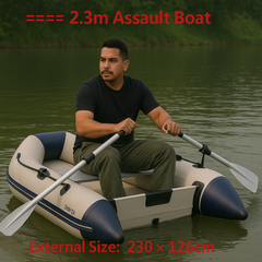 Inflatable Assault Boat with Air Deck – Military-Grade PVC Raft for Fishing, Rescue & Outdoor Adventures