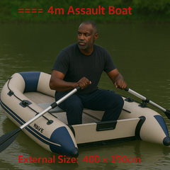 Inflatable Assault Boat with Air Deck – Military-Grade PVC Raft for Fishing, Rescue & Outdoor Adventures