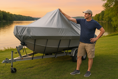 Seamanship 17-19ft Boat Cover Trailerable Jumbo 600D Marine Heavy Duty