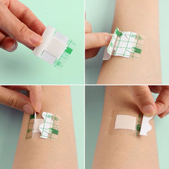50PCS 38*38/72*19mm Transparent PU Waterproof Wound Plaster Band Aid Adhesive Bandage Protective Sticker Outdoor Home First Aid