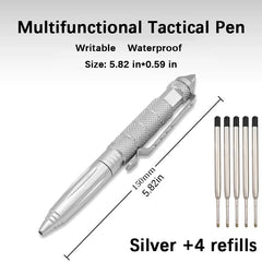 High Quality Metal Military Tactical Pen School Student Office Ballpoint Pens Emergency Glass Breaker Self Defense EDC Supplies