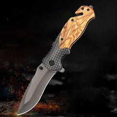 Multi functional household folding knife, fruit knife, men's self-defense survival tool knife, outdoor camping EDC fishing