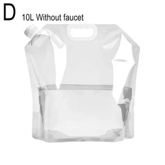 5/10L High Capacity Outdoor Water Storage Bag Folding Safety Seal Drinking Water Container for Camping Hiking Emergency Sur G6F4
