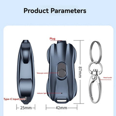 600Mah Mini Portable Power Bank Keychain, Ultra-Thin Type-C Emergency Charger, Compact Outdoor Power Solution