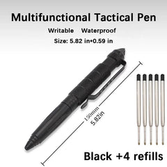 High Quality Metal Military Tactical Pen School Student Office Ballpoint Pens Emergency Glass Breaker Self Defense EDC Supplies