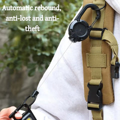 New Outdoor Automatic Retractable Wire Rope Luya Anti-theft  Keychain Telescopic Keychain Retractable Hook Tool