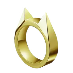 Self-defense cat ear ring window breaker women's anti-wolf men's single finger buckle carry defense spikes finger tiger