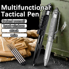 High Quality Metal Military Tactical Pen School Student Office Ballpoint Pens Emergency Glass Breaker Self Defense EDC Supplies