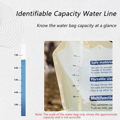 PACOONE Outdoor Mini Folding Water Bag Camping 8L Big Capacity Portable Water Bag  For Survival Or Emergency Supplies