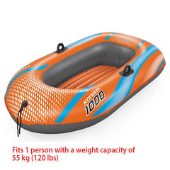 Bestway 61136/61140/61142/61146 1-3 Person Heavy Duty Inflatable Kayak - Long Lasting PVC Rafting Adventure Boat for Thrilling