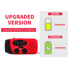 Emergency Hand Crank AM/FM NOAA Weather Radio with LED Flashlight