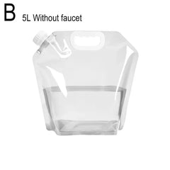 5/10L High Capacity Outdoor Water Storage Bag Folding Safety Seal Drinking Water Container for Camping Hiking Emergency Sur G6F4
