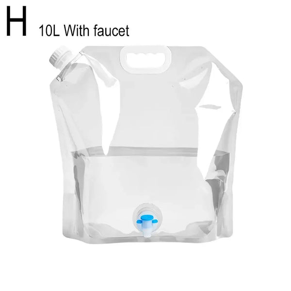 5/10L High Capacity Outdoor Water Storage Bag Folding Safety Seal Drinking Water Container for Camping Hiking Emergency Sur G6F4