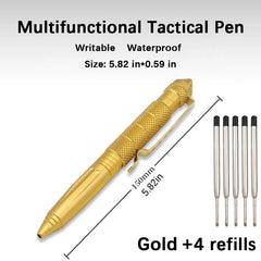 High Quality Metal Military Tactical Pen School Student Office Ballpoint Pens Emergency Glass Breaker Self Defense EDC Supplies