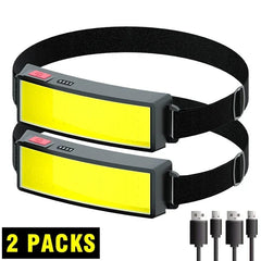 1 Pc Strong Light High Brightness Cob Headlight Usb Charging Head Mounted Night Fishing Light Outdoor Cycling Floodlight