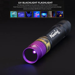 365/395nm Uv Flashlight Blacklight Mini Ultraviolet Torch Money Ore Pet Urine Invisible ink Marker Stain Scorpion Detector Lamp