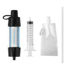 Outdoor Water Filter Straw Water Filtration System Emergency Water Drinking Purifier Sucker Travel Camping Hiking Survival Tools