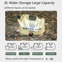 PACOONE Outdoor Mini Folding Water Bag Camping 8L Big Capacity Portable Water Bag  For Survival Or Emergency Supplies