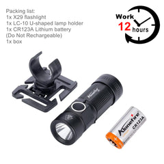 Clearance_360 Swivel U Ring Clip XPG LED Portable Mini Flashlight 12 Hours Work Outdoor Backpack Hat Pocket Hiking Torch C123A B