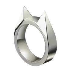 Self-defense cat ear ring window breaker women's anti-wolf men's single finger buckle carry defense spikes finger tiger